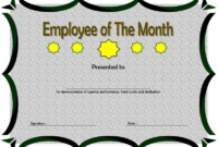 Employee Of The Month Certificate Template Pdf Collection inside Employee Of The Month Certificate Template