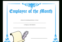 Employee Of The Month Certificate | Templates At In Employee Of The pertaining to Employee Of The Month Certificate Templates