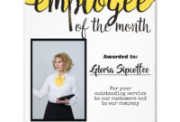 Employee Of The Month Photo Award Certificate | Zazzle with regard to Employee Of The Month Certificate Template With Picture