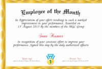 Employee Of The Quarter Certificate Luxury Employee Of The Month in Job Promotion Certificate Template Free