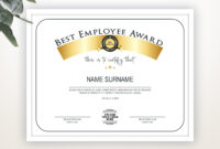 Employee Of The Year Certificate Template – Employee Of The Year within Employee Of The Year Certificate Template Free