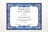 Employee Of The Year Editable Template Editable Award Employee | Etsy with Employee Of The Year Certificate Template Free