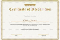 Employee Recognition Certificates Templates - Calep For Ownership with regard to Free Ownership Certificate Templates