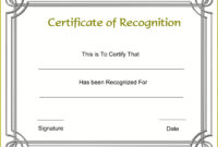 Employee Recognition Certificates Templates Free – Template 2 : Resume within New Employee Recognition Certificates Templates Free