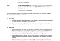 Employment Agency Agreement Template |Business-In-A-Box™ with Staffing Contract Agreement Sample