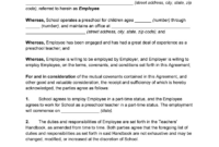 Employment Agreement Of Part Time Preschool Teacher Form - Fill Out And in Preschool Teacher Contract Template
