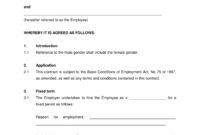 Employment Contract Sample Word Document regarding Amazing Labour Contract Agreement Sample