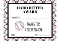 End Of Season Baseball Award Certificates 45 Baseball – Etsy inside Simple Baseball Achievement Certificates