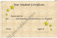 English Worksheets: Star Student Certificate Template (Editable) with regard to Star Student Certificate Template
