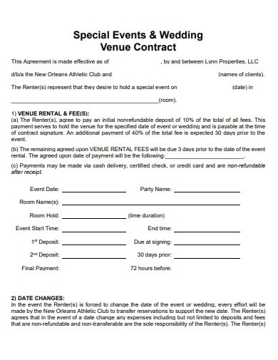 Event Venue Contract Examples - 10+ In Pdf | Ms Word | Google Docs with Simple Banquet Contract Agreement