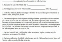 Example Of A Purchase Agreement In 2020 | Contract Template, Cars For throughout Car Buying Contract Template