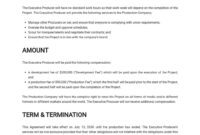 Executive Producer Agreement Template [Free Pdf] | Template in Fresh Film Co Production Contract Template