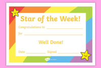 👉 Star Of The Week Award Certificate (Teacher Made) throughout Simple Free 6 Printable Science Certificate Templates