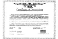 🥰5+ Free Certificate Of Destruction Sample Templates🥰 for New Destruction Certificate Template