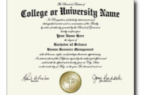 Fake College Diplomas As Low As $49! Get A Fake Degree For Less. within College Graduation Certificate Template