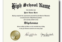Fake High School Diplomas And Transcripts As Low As $49 Each! intended for Fake Diploma Certificate Template