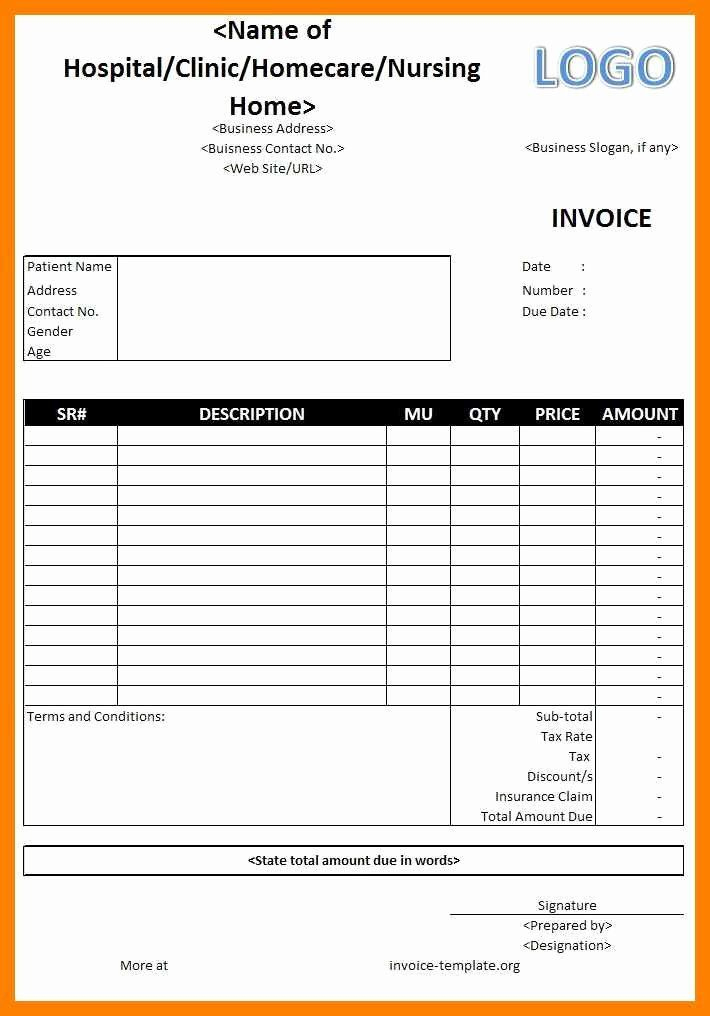 Fake Hospital Bill Receipt Sample for Patient Statement For Free Clinic Template