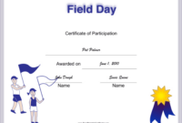 Field Day Printable Certificate with Fantastic Physical Education Certificate Template Editable