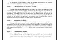 Fill, Edit And Print Property Management Agreement Form Online regarding Property Manager Contract Agreement