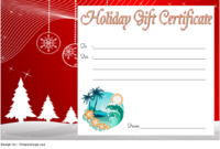 Fill In Christmas Gift Certificate Template Free 2 with Awesome Merry Christmas Gift Certificate Templates