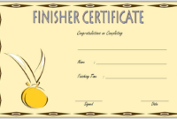 Finisher Certificate Template Free 3 | Certificate Templates, Free pertaining to Fantastic Physical Education Certificate Template Editable