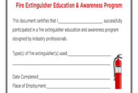 Fire Extinguisher Certificate Template – Best Professional Templates throughout New Fire Extinguisher Certificate Template