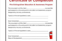 Fire Extinguisher Certificate Template | Certificate Regarding Quality for Fire Extinguisher Training Certificate Template