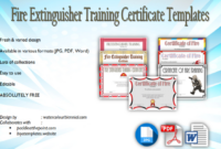 Fire Extinguisher Training Certificate Template Free [7+ Latest Views] in Free Firefighter Certificate Template Ideas