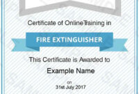 Fire Extinguisher Training - Online Training, Instant Certificate pertaining to Fantastic Fire Extinguisher Training Certificate