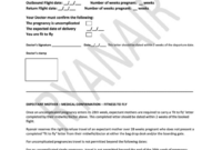 Fit To Fly Document with Fit To Fly Certificate Template