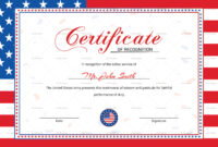 Flag Recognition Certificate Design Template In Psd, Word throughout Certificate Of Appreciation Template Word