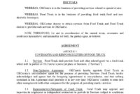 Food Truck Agreementbleu Garten (Page 1) - Issuu within New Company Truck Driver Contract Agreement
