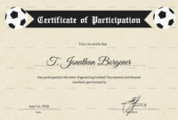 Football Certificate Of Participation – Calep.midnightpig.co With with Fresh Certificate Of Participation Word Template