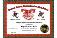 Football Certificates pertaining to Youth Football Certificate Templates