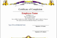 Forklift Certification Template (3) – Templates Example | Templates for Forklift Certification Template