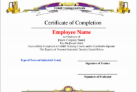 Forklift Certification Template Awesome Certificate Stock Template intended for Forklift Certification Card Template