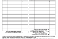 Form H1049 – Client'S Statement Of Self-Employment Income Printable Pdf throughout Self Employment Income Statement Template