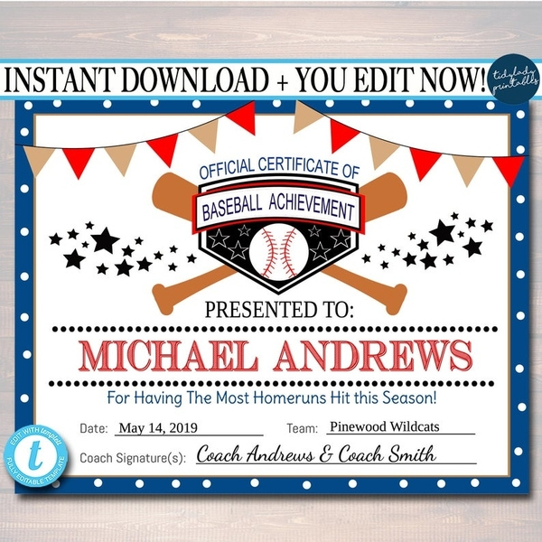 Free 10+ Simple Baseball Award Certificate Examples &amp; Templates with regard to Free 7 Sportsmanship Certificate Templates Free