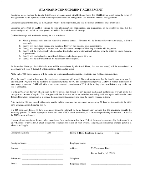 Free 12+ Sample Consignment Agreement Templates In Pdf | Ms Word with regard to Consignment Sales Contract Template