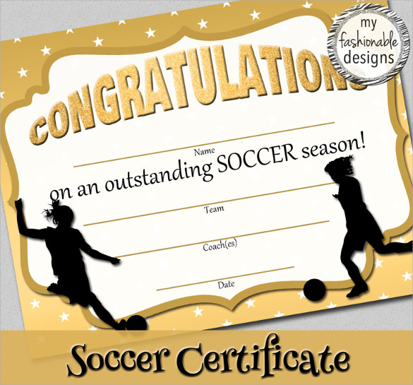 Free 17+ Soccer Certificate Templates In Psd | Ai | Indesign | Ms Word throughout Free Soccer Award Certificate Templates Free