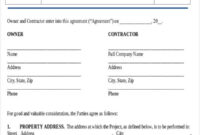 Free 28+ Construction Agreement Forms &amp;amp; Templates In Ms Word | Pdf intended for Fresh Home Renovation Contract Template