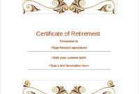 Free 38+ Sample Certificate Templates In Ms Word | Pdf | Psd | Ai with Fresh Retirement Certificate Templates