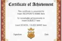 Simple Certificate Templates For School