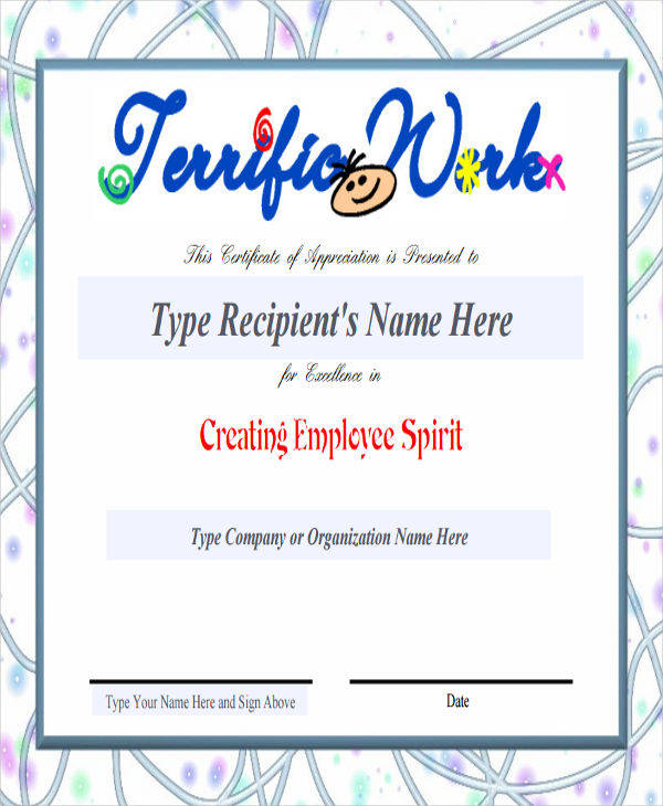 Free 40+ Sample Award Certificates In Ms Word | Psd | Ai | Eps within Best Employee Award Certificate Templates