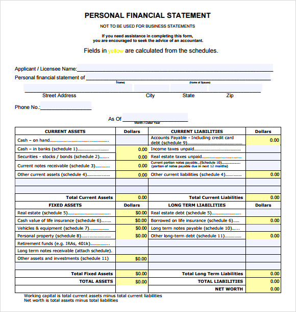 Free 7+ Sample Financial Summary Templates In Pdf in Corporate Financial Statement Template