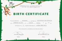 Free Animal Birth Certificate Template In Psd, Ms Word, Publisher throughout Cute Birth Certificate Template
