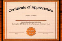 Free Appreciation Certificate Templates Supplier Contract Templ pertaining to Anniversary Certificate Template Free