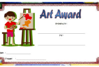 Free Art Award Certificate Templates Editable [10+ Elegant Designs] intended for Fantastic Drawing Competition Certificate Templates