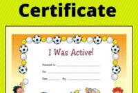 Free Award Certificate - I Was Active (Primary | Managing Recess - Good inside Amazing Good Behaviour Certificate Editable Templates