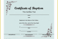 Free Baptism Certificate Template Word Of A Baptismal Certificate With pertaining to Baptism Certificate Template Word
